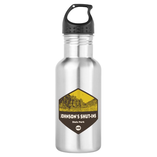 Johnson's Shut-Ins State Park Missouri Stainless Steel Water Bottle (Front)