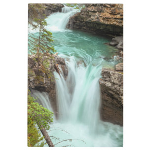 Johnston Canyon Falls Metal Print