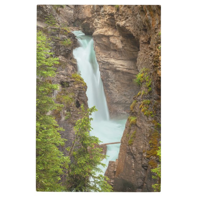 Johnston Canyon Falls  Metal Print (Front)