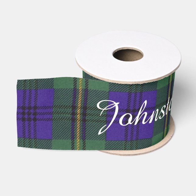 Johnston clan Plaid Scottish tartan Grosgrain Ribbon (Spool)