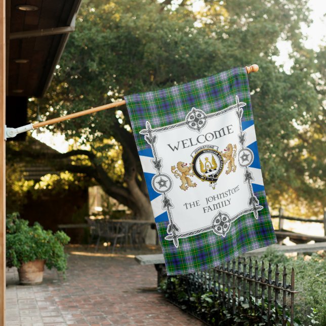 Johnston Dress Tartan Garden Flag - Tartan Flag Cl (In SItu)