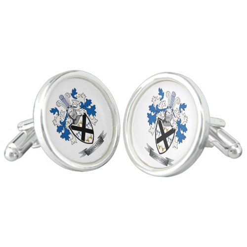 Johnston Family Crest Coat of Arms Cufflinks