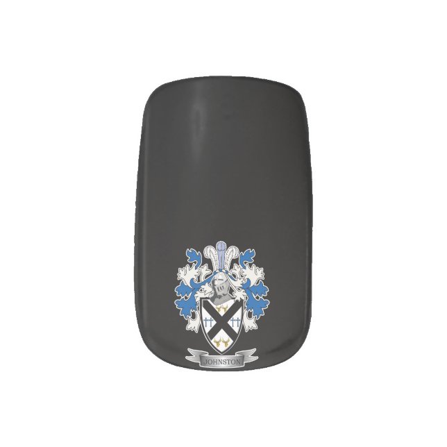 Johnston Family Crest Coat of Arms Minx Nail Wraps (Right Thumb)
