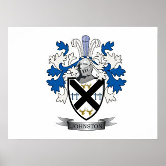 Johnston Family Crest Coat of Arms Poster