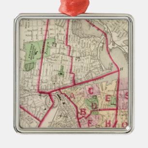 Johnston Rhode Island Map Metal Ornament