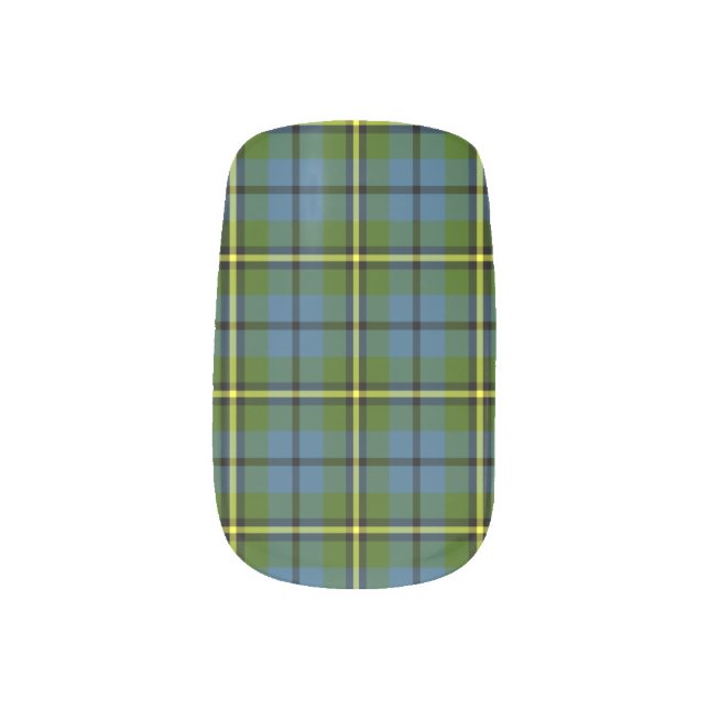 Johnston Tartan Nail Art (Left Thumb)