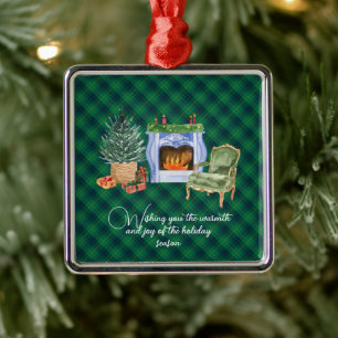 Johnstone Ancient Original Scottish Tartan Metal Ornament