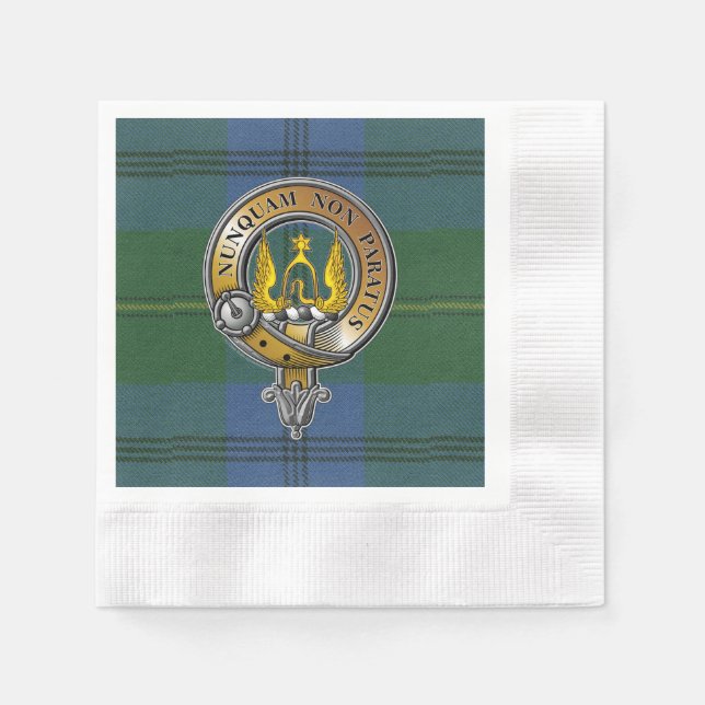Johnstone Tartan & Badge Napkins (Front)