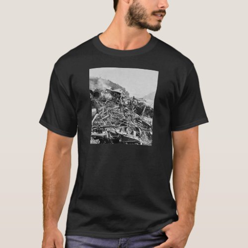 Johnstown Flood Train Wreck Vintage 1889 T_Shirt