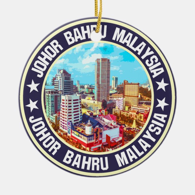 Johor Bahru Ceramic Ornament (Front)
