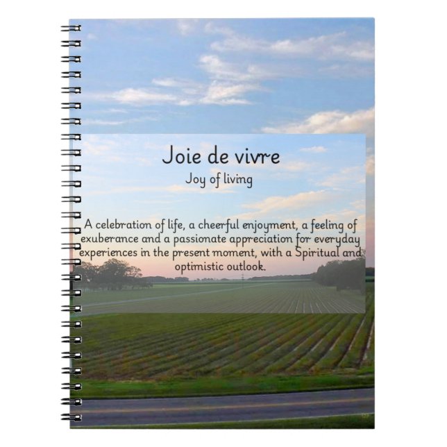 Joie de vivre  notebook (Front)