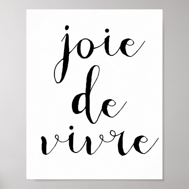 Joie de vivre poster (Front)