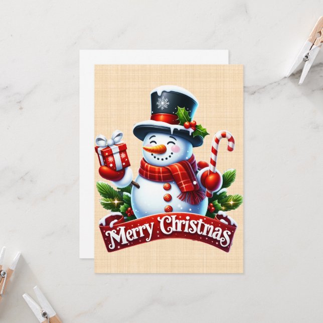 Joie Hivernale Festive Invitation (Front/Back In Situ)