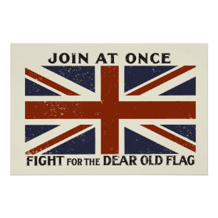 Join At Once - Fight For The Dear Old Flag Poster