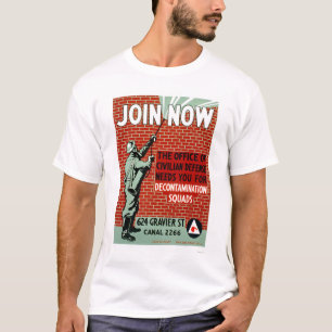 Join Civil Defense Decontamination Squads 1943 WPA T-Shirt