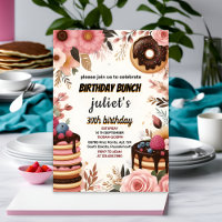 Join Donut pancake adult pink Brunch 30th Birthday