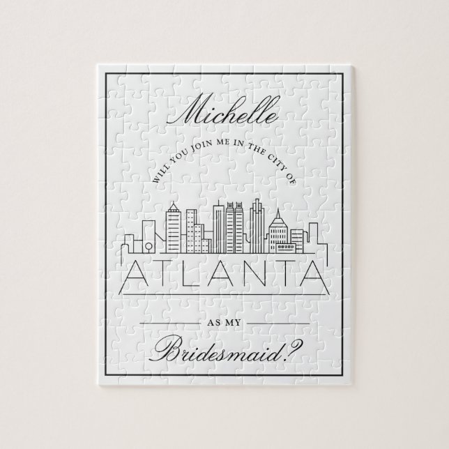 Join Me In Atlanta! | Bridesmaid Request Jigsaw Jigsaw Puzzle (Vertical)