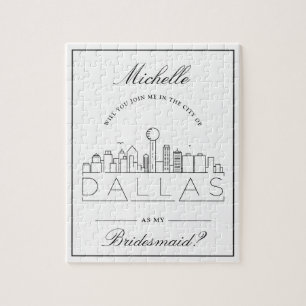 Join Me In Dallas Bridesmaid Request Jigsaw Puzzle