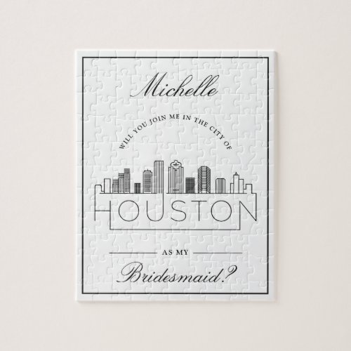 Join Me In Houston Bridesmaid Request Jigsaw Jigsaw Puzzle