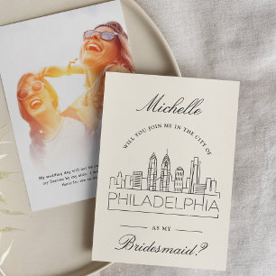 Join Me in Philadelphia Bridal Party Request Invitation