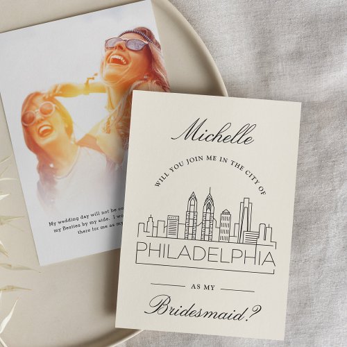 Join Me in Philadelphia  Bridal Party Request Invitation