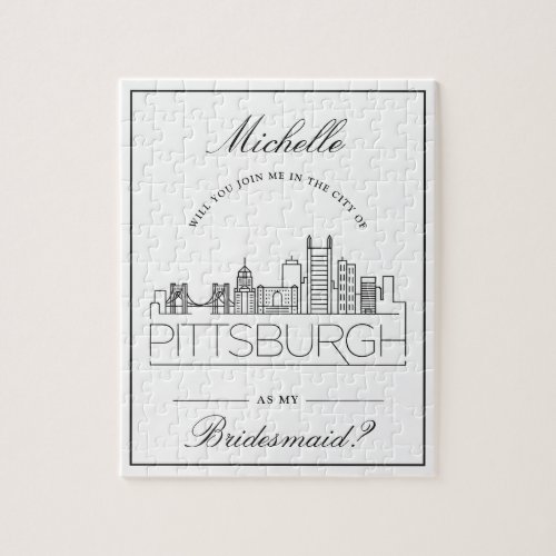 Join Me In Pittsburgh  Bridesmaid Request Jigsaw Jigsaw Puzzle