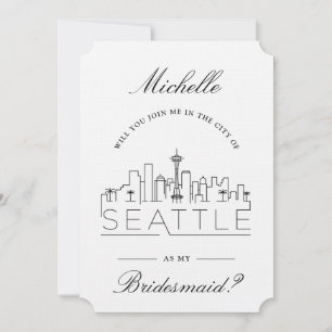 Join Me in Seattle Bridal Party Request Invitation