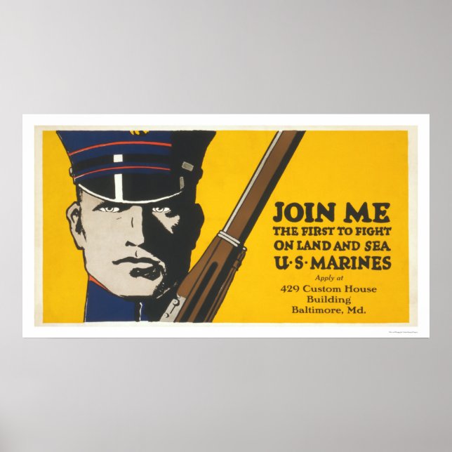 Join me - U.S. Marines Poster (Front)