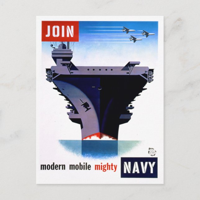 Join Modern Mobile Mighty Navy – Join the Navy Postcard (Front)