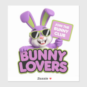 Join Now! Bunny Lovers Club Fun & Gifts Sticker