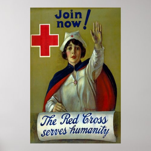 Join Now  Vintage WW1 Nurse Poster