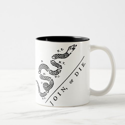 Join Or Die  1795 Two Toned Coffee Mug