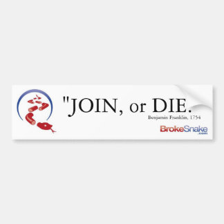 join or die bumper sticker