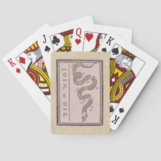 Join or Die by Benjamin Franklin Poker Cards
