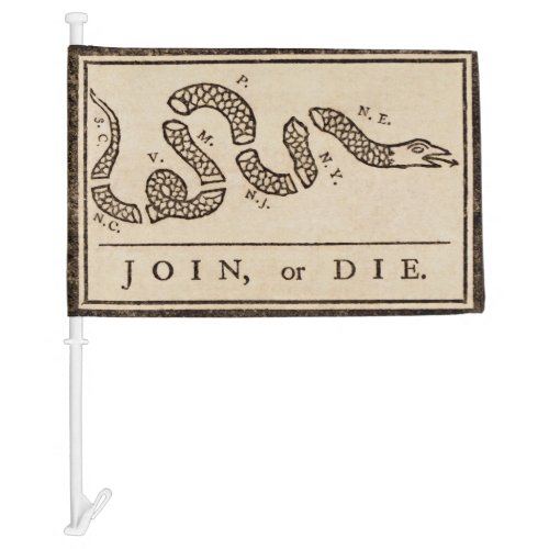 Join Or Die Car Flag