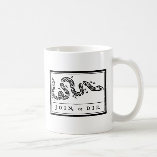 Join Or Die Cartoon 1754 Coffee Mug