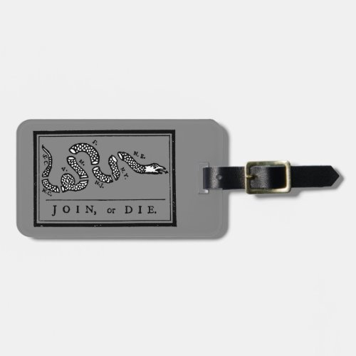 Join Or Die Cartoon 1754 Luggage Tag