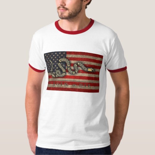 Join Or Die _Flag T_Shirt