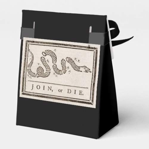 Join or Die Franklin Rattlesnake Political Cartoon Favor Boxes