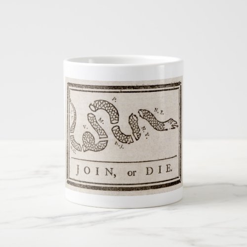 Join or Die Franklin Rattlesnake Political Cartoon Giant Coffee Mug