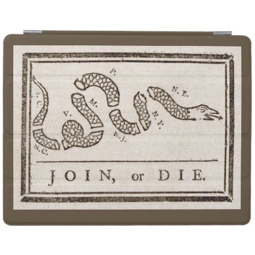 Join or Die Franklin Rattlesnake Political Cartoon iPad Smart Cover