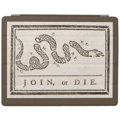 Join or Die Franklin Rattlesnake Political Cartoon iPad Smart Cover