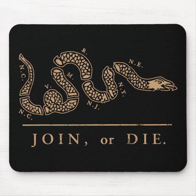 Join or Die Libertarian  Mouse Pad (Front)
