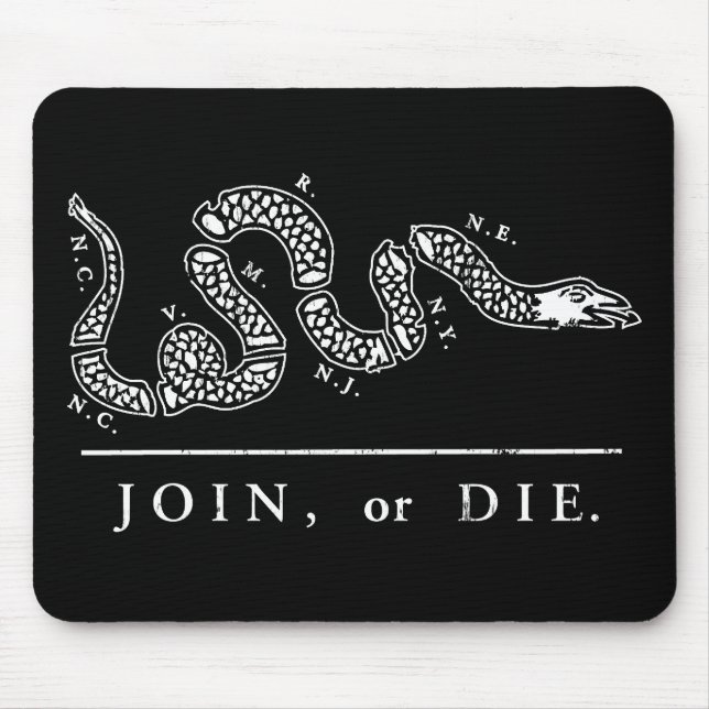 Join or Die Libertarian  Mouse Pad (Front)