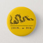 Join Or Die - Libertarian Pinback Button at Zazzle