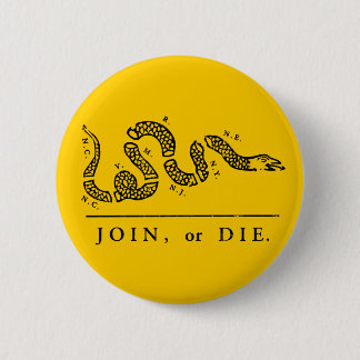 Join or Die - Libertarian Pinback Button