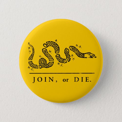 Join or Die _ Libertarian Pinback Button