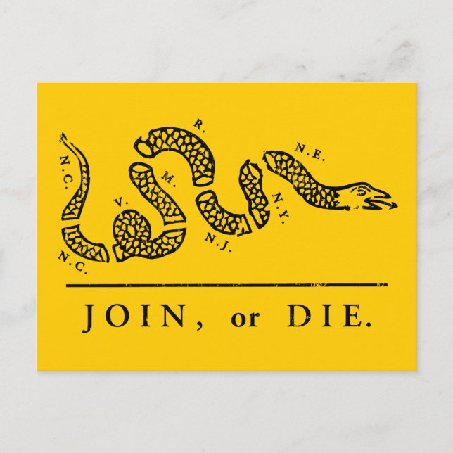 Join or Die - Libertarian Postcard (Front)