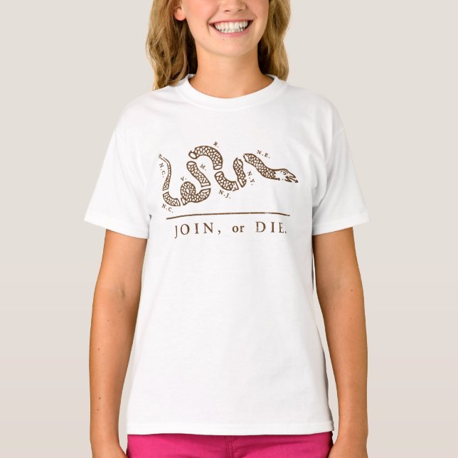 Join or Die Libertarian  T-Shirt (Front)