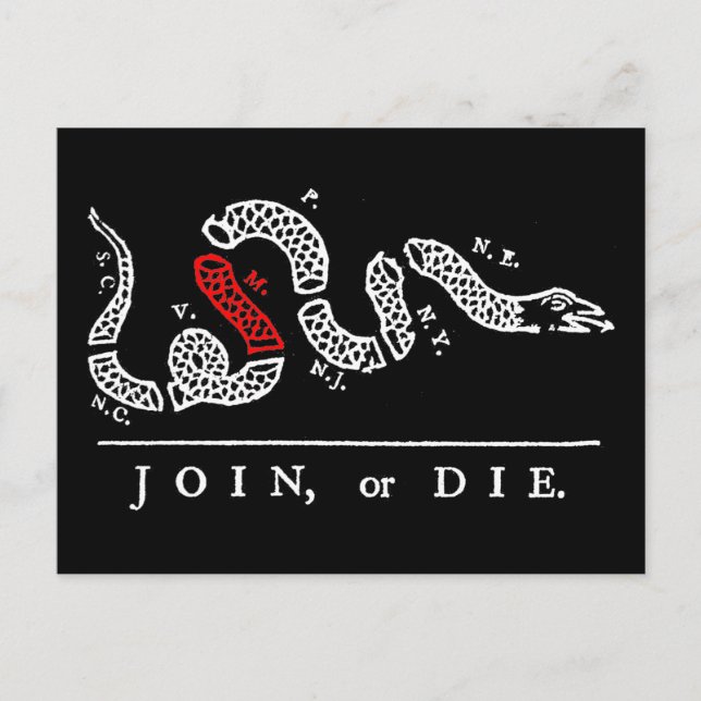 JOIN, or DIE Maryland Postcard (Front)